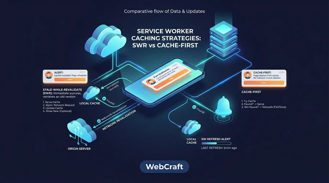 SWR vs Cache First: Service Worker Caching Strategies
